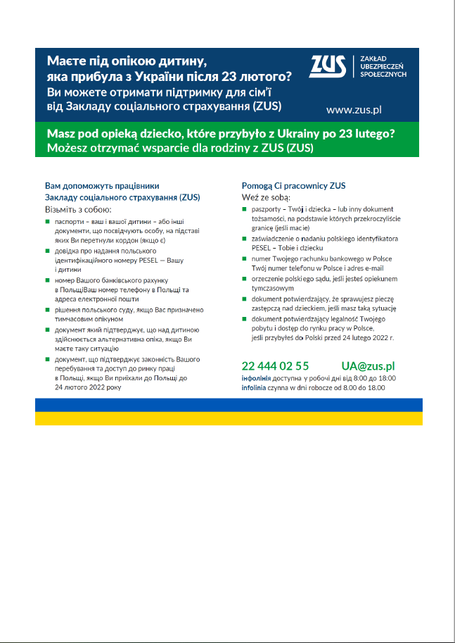 plakat ZUS